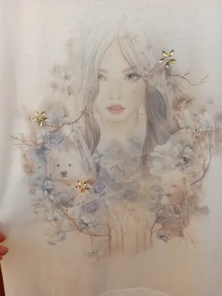 Camiseta manga larga con encaje