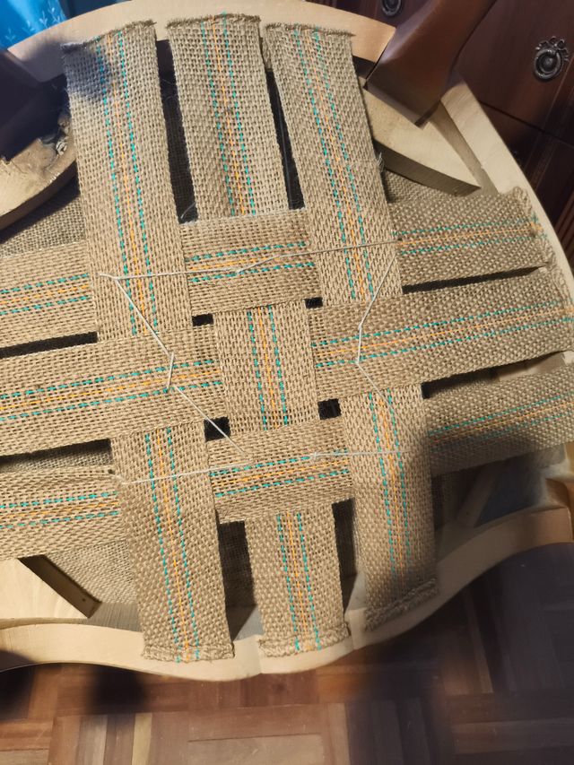 Sillón butaca tela y madera