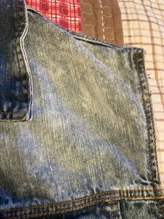 Gilet jeans slavato motor rider