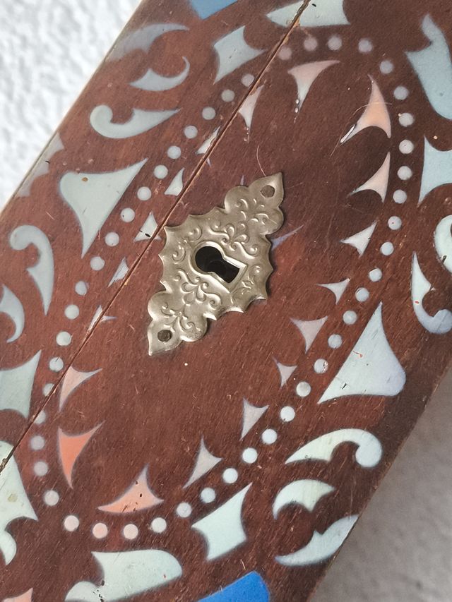 ANTIGUO JOYERO DE MADERA ESTILO ART DECO AÑOS 20