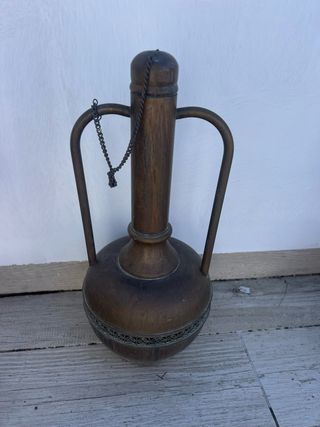 Jarra decorativa cobre/latón con cadena
