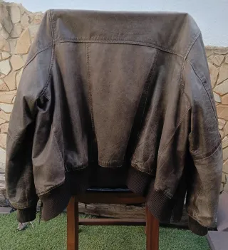 Chaqueta Cuero Jack & Jones Marrón