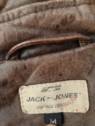 Chaqueta Cuero Jack & Jones Marrón