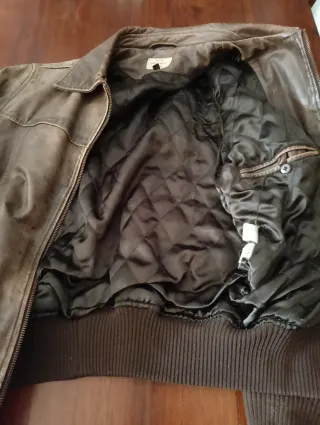 Chaqueta Cuero Jack & Jones Marrón