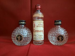 3 bottiglie di liquore vuote di anice e whisky, 2€ unitario