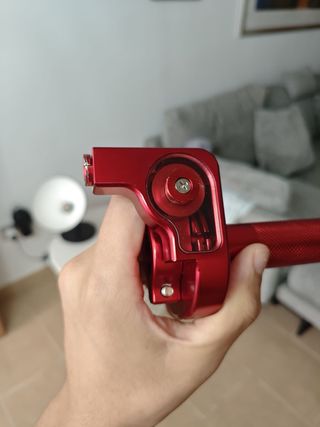 Puño Acelerador Aluminio CNC Rojo