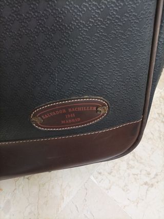 Maleta Vintage Negra y Marrón