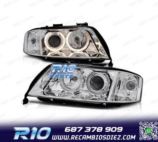 FAROS XENON AUDI A6 4B 01-04 FONDO CROMO