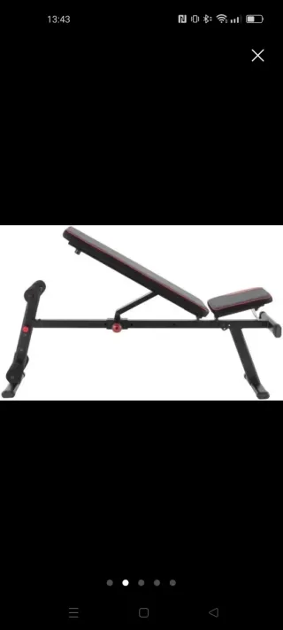 Banco de pesas ajustable NUEVO NUNCA SE HA USADO