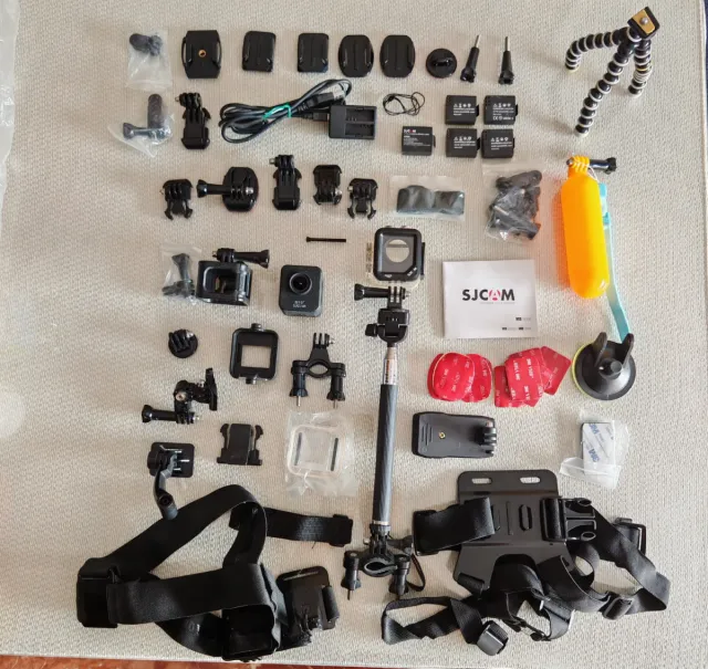 SJCAM M10+ Cámara Acción  y todos sus accesorios