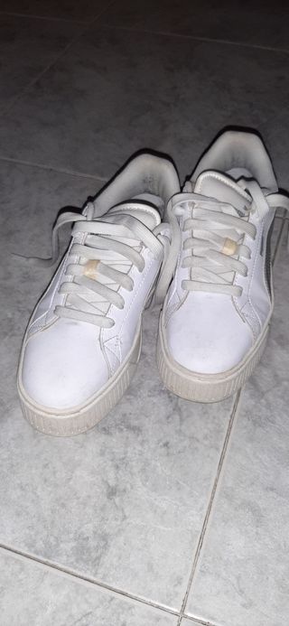 Bambas Puma Mujer Blancas y Plateadas