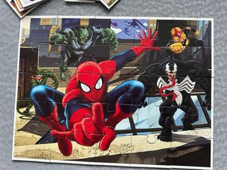 Pack 4 en 1 Spiderman: Puzzles, Dominó y Memory