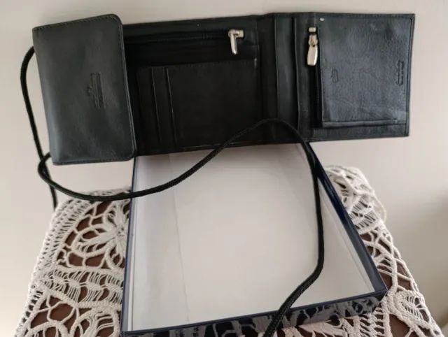 Porta documenti in pelle d’alce nero