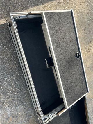 Flight case Trolley Negro/Plateado