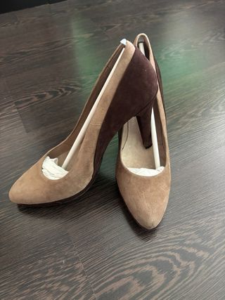 Zapatos Trucco Ante Talla 39 Beige/Marrón