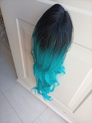 Peluca Carol Gi azul y verde