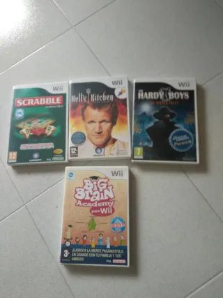 Juegos Wii: Scrabble, Hell's Kitchen, Hardy Boys
