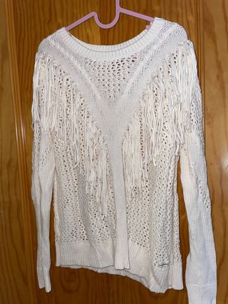 Jersey de punto con flecos