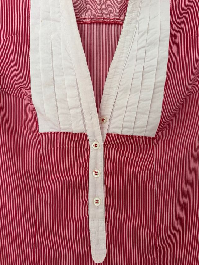 Camisa rayas rojas y blancas talla M