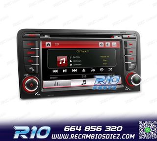 RADIO NAVEGADOR 7" PARA AUDI A3 8P 03-12 USB GPS TACTIL HD