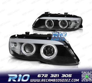 FAROS XENON BMW X5 E53 03-07 OJOS ANGEL CCFL FONDO NEGRO
