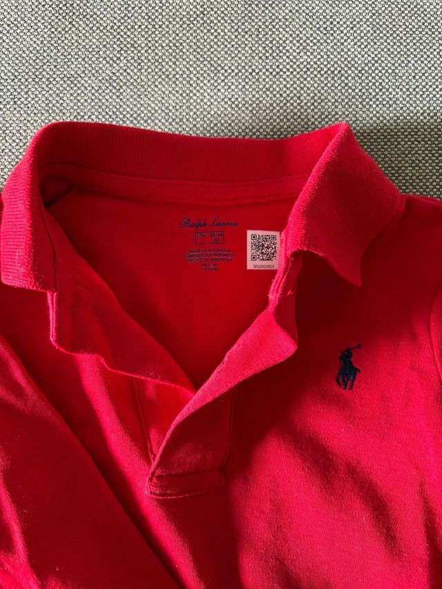 Body Ralph Lauren Bebé 12M Rojo