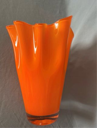 Vaso Fazzoletto Murano Arancio