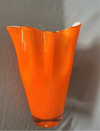 Vaso Fazzoletto Murano Arancio
