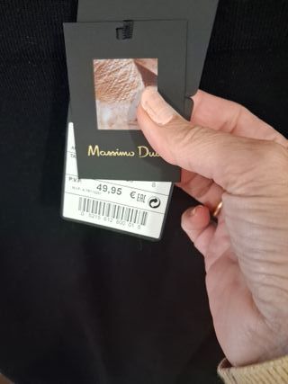 Falda pareo punto negra massimo Dutti