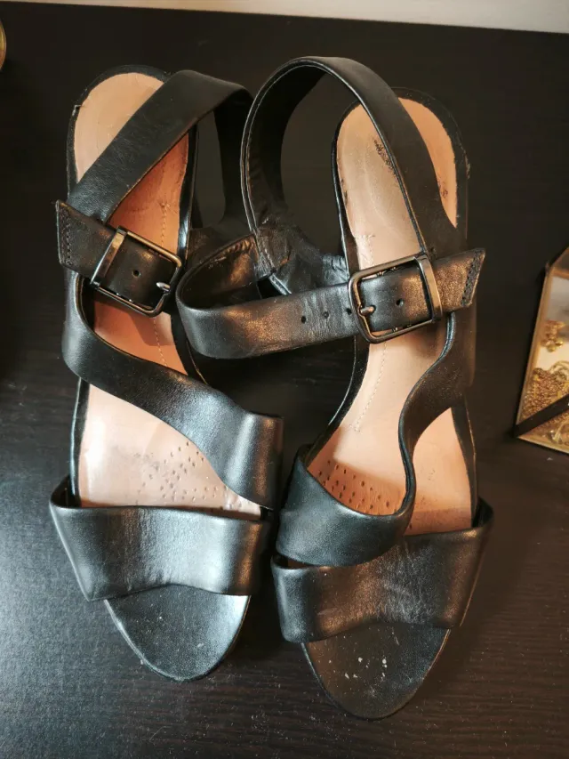 Sandalias Clarks Negras Mujer