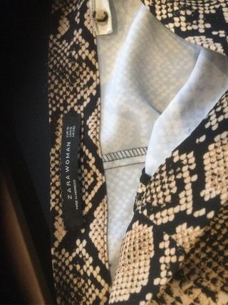 Falda larga beige y negro 