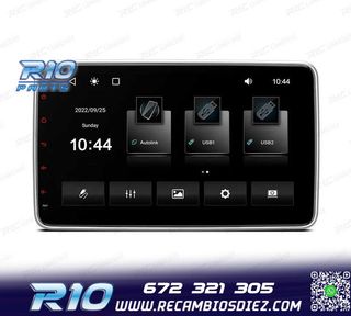 RADIO NAVEGADOR 2DIN 10" HD TÁCTIL BLUETOOTH USB SD