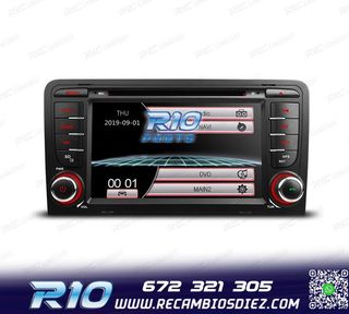 RADIO NAVEGADOR 7" PARA AUDI A3 8P 03-12 USB GPS TACTIL HD