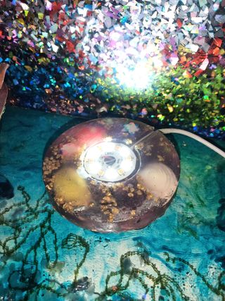 Portacandele rosa con supporto USB