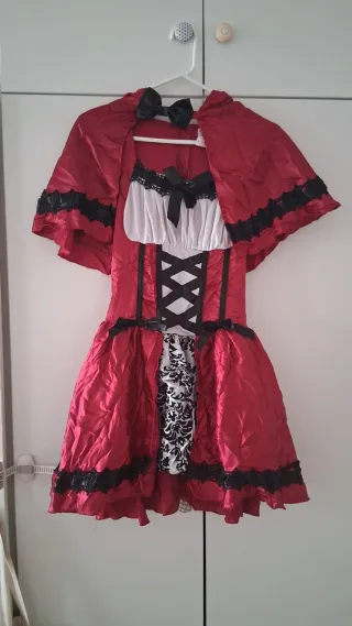 Disfraz Mujer Talla Única Rojo y Negro