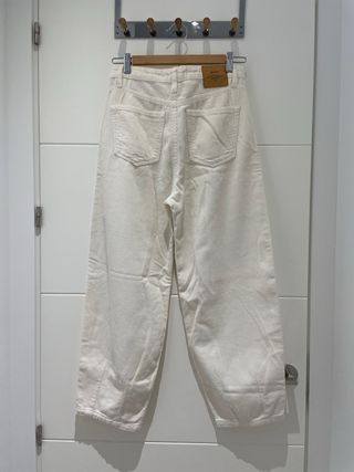 Pantalón pana Stradivarius blanco 