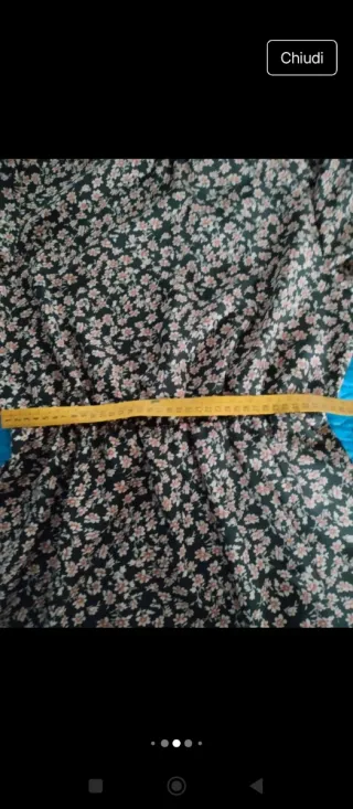 Abito donna maniche lunghe fantasia floreale