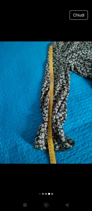 Abito donna maniche lunghe fantasia floreale