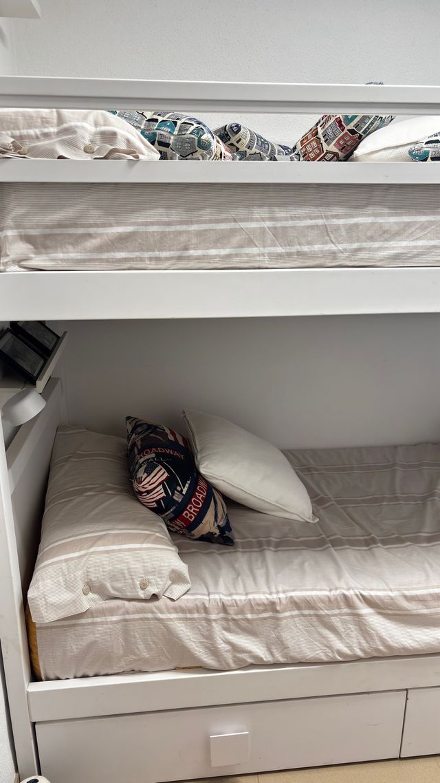 Litera madera lacada blanca