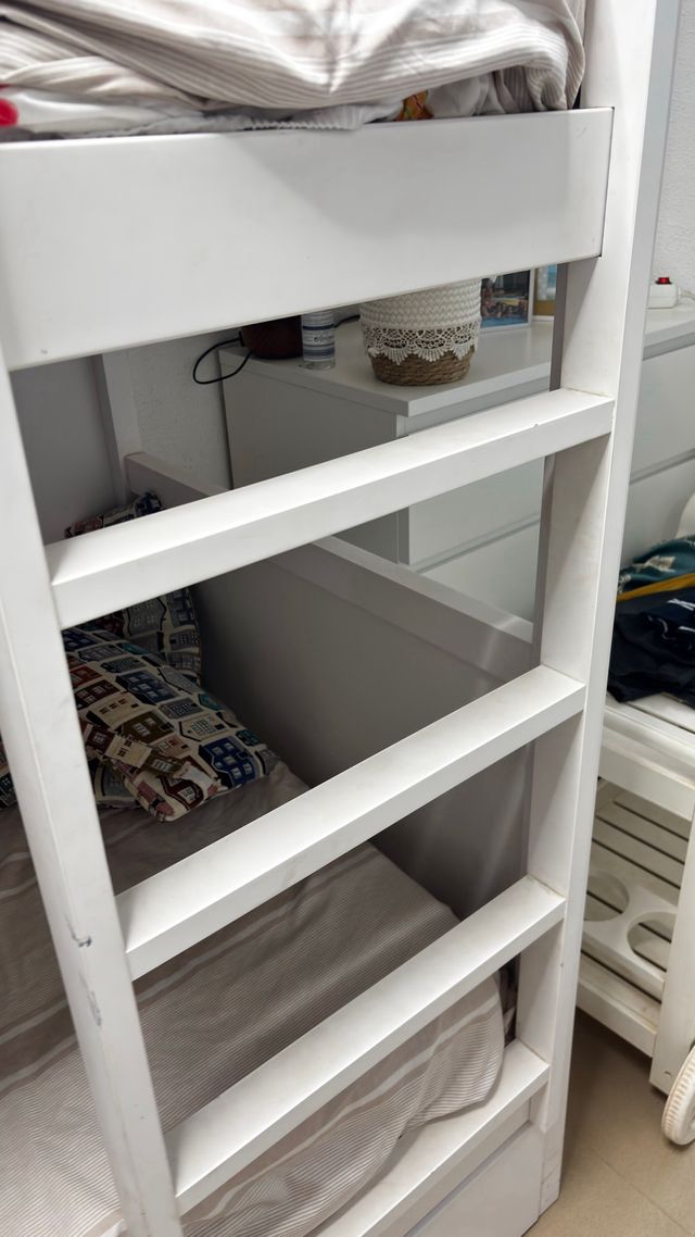 Litera madera lacada blanca