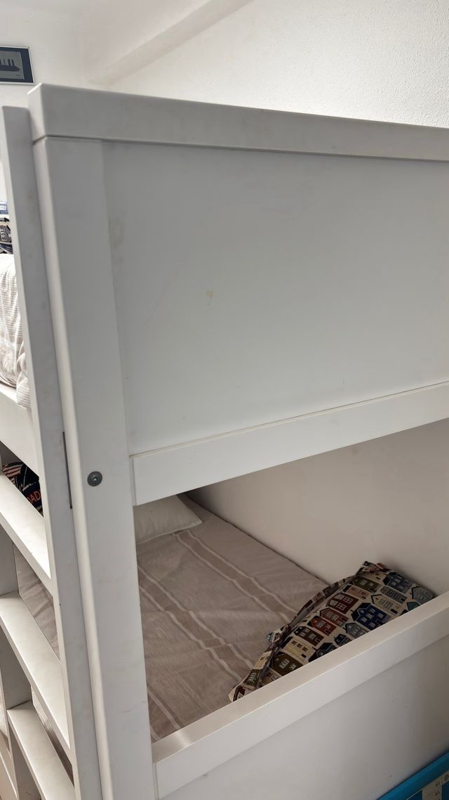 Litera madera lacada blanca