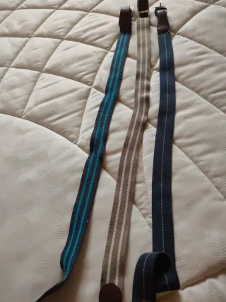 Lote 3 cinturones tela rayas