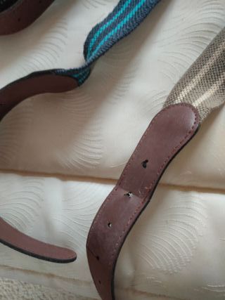 Lote 3 cinturones tela rayas