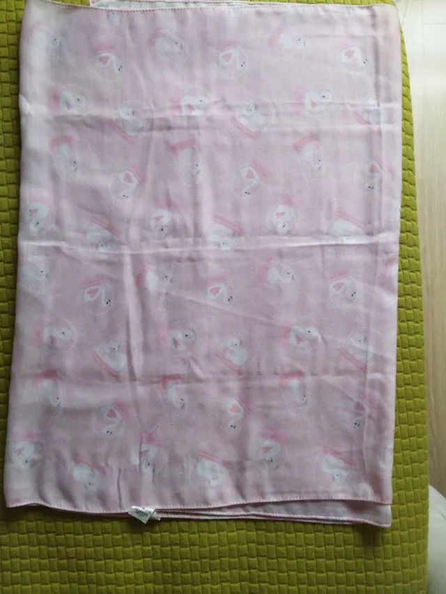 Pañuelo cuello niña rosa y blanco