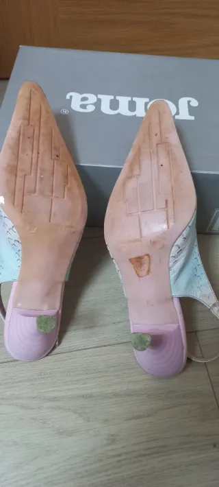 Zapatos de tacón slingback multicolor