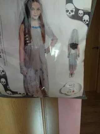 Disfraz Novia Cadáver Azul Talla 11-12 años