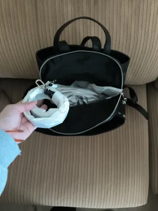 Mochila Desigual Mickey Negra y Plateada