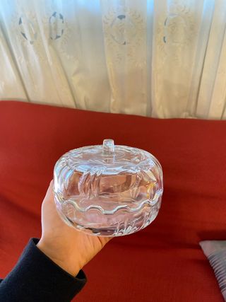 Joyero de cristal tallado