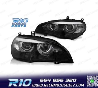 FAROS XENON BMW X5 E70 07-10 OJOS ANGEL 3D AFS NEGRO