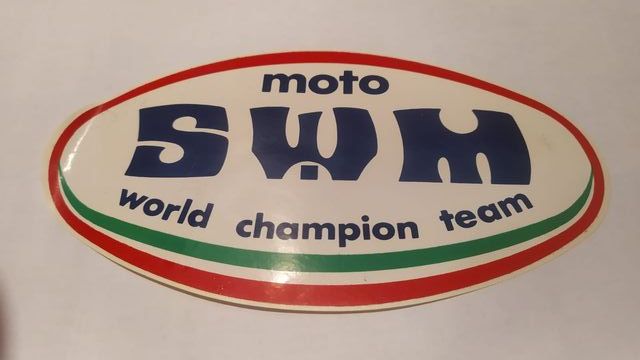 Adesivo vintage SWM Moto World Champion Team